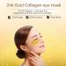 NATUREGURU10 Pair Crystal Collagen 24k Gold Under Eye Gel Pad Face Mask Anti Aging Wrinkle Gel Under Eye Patches Vegan Cruelty-Free Self Care (GOLD) - Buy Online on GoSupps.com