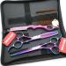 6.0 inch hair scissors set hair cutting scissors & thinning scissors with razor&comb in 1 set (Rainbow) - Buy Online on GoSupps.com