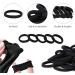 20-Piece Large Cotton Hair Bands for Thick Hair - No Metal Elastic Ties for Women & Girls, Black - Buy Online on GoSupps.com