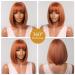 Testar 14 inch Orange Bob Wig for Women | Synthetic Heat-Resistant Ginger Wig for Cosplay & Daily Use - Buy Online on GoSupps.com