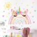 Wondever Watercolor Unicorn Rainbow Wall Stickers - Peel and Stick Decals for Girls Bedroom and Nursery - Buy Online on GoSupps.com