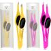 Professional Stainless Steel Slant Tip Eyebrow Tweezers Set | Non-Slip Grip for Ingrown Hair Removal | Yellow & Pink | 2 3xPcs Set - Buy Online on GoSupps.com