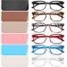 NOVIVON 6 Pack Reading Glasses Blue Light Blocking for Women Men, Lightweight Anti Eyestrain/Glare Computer Readers with Spring Hinge (6 Pack Mix, 2.5) 6 Pack Mix 2.5 x