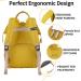 Pomelo Best Baby Diaper Backpack | Macaron Diaper Bag with Waterproof Changing Pad | Large Capacity Travel Bag in Yellow - Buy Online on GoSupps.com