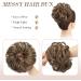 FESHFEN Messy Bun Scrunchie Hair Piece | Synthetic Updo Hairpiece Light Ash Brown Mixed Golden Brown - Buy Online on GoSupps.com