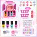 Herenear Kids Nail Polish Kit for Girls Kids Nail Polish Set with 2 In 1 Nail Dryer Set Nail Polish DIY Sticker Glitter Powder Rings Nail Art Kit Manicure Party Christmas Gift - Buy Online on GoSupps.com