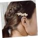 FRCOLOR 1pc Hairpin Barrette Pearl Hair Pin Crystal Headpiece Crystal Hair Clips Rhinestone Hair Clips Pearl Hair Clips Rhinestone Headpiece Headdress Flower Clip Copper White The Side - Buy Online on GoSupps.com