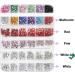 1500Pcs Nail Gems Flat Back Crystal Rhinestones + Tweezer | Face & Nail Art Decoration | 3 Sizes White-AB - Buy Online on GoSupps.com