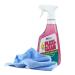 Black Swan Distributors - Blue Ribbon Plexi-Clean Acrylic and Plastic Cleaner (16 oz) & Non-Abrasive Washable Microfiber Cleaning Cloth (15x15 in) - Household Surface Cleaner Kit