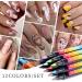 RoseFlower 12 Color 3D Nail Art Pens Set Acrylic Paint Pens Nail Art Painting Pen Nail Art Graffiti Pen Quick-drying Waterproof Nail Point Graffiti Dotting Pen for Nail DIY Dot Line Flower Pattern#2 - Buy Online on GoSupps.com