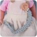 SWOMZE 3-Piece Cotton Pacifier Chain Set for Newborns - Beige Khaki & Gray Baby Pacifier Clips - Buy Online on GoSupps.com