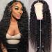 SOSATISFY Deep Wave Lace Front Wigs Human Hair 4 4 Glueless Wigs Human Hair Pre Plucked HD Transparent Wet and Wavy Lace Front Wigs Human Hair for Black Women with Baby Hair (22 Inch) 22 Inch Black