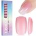 TOMICCA Short Square Nail Tips 180PCS Soft Gel Nails Tips 3 in 1 Base Coat Coverage No Filed pre-colored Press on nail tips Matte Full Coverage Nail Tips for Nail Art Extensions15 sizes-Pink Short Square-pink