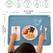 CHAMOS Montessori Toddler Placemat Set - Silicone Kids Dining Mats for Table Learning - Blue/Grey (Set of 2) - Buy Online on GoSupps.com