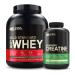 Optimum Nutrition 100% Gold Standard Whey Protein Powder: Double Rich Chocolate (5 Pound) with Micronized Creatine Monohydrate Powder Unflavored (120 Servings) - Bundle Pack