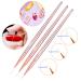 FULINJOY 3 Pcs Rose Gold Nail Art Liner Brushes Set - UV Gel Acrylic Application Pens for Nail Art Designs (7mm/9mm/11mm) - Buy Online on GoSupps.com