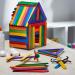 100 Count 6 Inch Colored Popsicle Sticks for Crafts - Jumbo Wooden Craft Sticks - Buy Online on GoSupps.com
