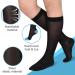 Athbavib Knee-High Compression Socks for Women | 15-20 mmHg Sheer Support for Swelling & Soreness - Size Large Black - Buy Online on GoSupps.com