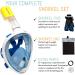 COZIA DESIGN Adult Snorkel Set - Full Face Mask with Swim Fins | 180 Panoramic View Scuba Gear | Anti-Fog & Anti-Leak | S/M Size | Blue Mask & Fins - Buy Online on GoSupps.com