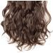 Silk-co 17 inch Light Brown Clip in Hair Extensions - 100% Synthetic Long Curly Wavy Hairpieces (8pcs) - Full Head 17 Inch Curly #Light Brown - Buy Online on GoSupps.com