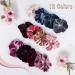 Fbbules 12-Piece Velvet Scrunchies Set | Colorful Elastic Hair Ties for Women & Girls | Best Hair Bands for Ponytails - Buy Online on GoSupps.com