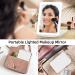Rechargeable Travel Vanity Mirror | Lighted Makeup Mirror with 3 Colors Lighting and Touch Screen Dimming | Portable Compact Mirror with 72 LED Lights - White - Buy Online on GoSupps.com
