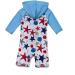 BONVERANO Baby Boys Swimsuit 6-9 Months Blue Star | UPF 50+ Full-Zip Hoodie One Piece Swimwear - Buy Online on GoSupps.com