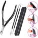 Vustjunpy Cuticle Trimmer with Cuticle Pusher Cuticle Cutter Cuticle Nipper Professional Stainless Steel Cuticle Clippers Remover Durable Pedicure Manicure Tools Black - Buy Online on GoSupps.com