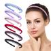 Fashion Headbands Women's Solid Color Headbands/Girls Teeth Combing Accessories Non-slip Hair Band Resin Headband (Pack of 6)Suitable for Ladies and Girls 6 color2