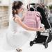 Viedouce Waterproof Baby Changing Bag | Large Capacity Diaper Bag | Multifunctional Pink Backpack with Diaper Support & Stroller Straps - Buy Online on GoSupps.com