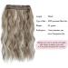 Invisible Wire Hair Extension 12 inch Wavy Light Ash Brown with Highlights - Synthetic Clip in Hair Pieces for Women - Buy Online on GoSupps.com