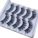 5 Pairs Handmade Natural Long Volume False Eyelashes Extensions Lashes as shown