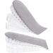 2 Pairs Heel Lift Inserts Height Increase Insole Invisible Heightening Insole Sillicone 3-Layer Heel Support Insoles Height-Adjustable Shoe Pads Foot Cushion for Shoes Gray
