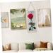 BIUDECO Rope Floral Decorative Painting Vintage Decor Room Decor Wall Art Artificial Flower Unique Wooden - Buy Online on GoSupps.com