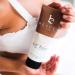 Organic Self Tanner with Aloe Vera & Shea Butter - Sunless Tanning Lotion for Natural Fake Tan - Includes Exfoliating Shower Gloves - Light, Medium, or Dark - Buy Online on GoSupps.com