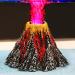 Uniclife Aquarium Volcano Ornament Kit with Air Stone Bubbler Fish Tank Decorations Yellow