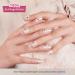Danni & Toni Starry Serenade Half-Hardened Gel Nail Films - Silver & White French Glitter Stars | Self-Adhesive Nail Wraps | 28 Sticker Set - Buy Online on GoSupps.com