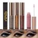 3 Colors Glitter Sparkle Sparkly Sparkling Eyeliner Liquid Makeup Set delineadores de colores  Liquid Glitter Eyeliner Colorful Set Star Gray  Sand Gold  Coffee Golden Shimmer Liquid Eyeliner Liner for Eyes 3Pcs/set(14 1...