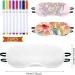 25-Piece White Eye Sleep Sublimation Coverings Set with 8 Fabric Markers - DIY Color Your Own Eye Mask for Sleeping, Travel, and Parties - Buy Online on GoSupps.com