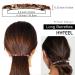 HYFEEL Long French Hair Barrettes 4 Inch - Stylish Hair Accessories 3 Pack (Brown Black Purple) - Buy Online on GoSupps.com