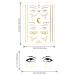 Gold Metallic Face Temporary Tattoos - 7 Sheets Freckle Stickers for Women & Girls - Halloween Makeup Cosplay (15 Styles) - Buy Online on GoSupps.com