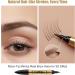 Crayon sourcils 2 en 1 tanche double extr mit stylo microblading pour sourcils l'aspect naturel stylo sourcils pour femme avec 4 pointes et pinceau pr cis - Buy Online on GoSupps.com