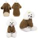 Tineer pet doggy winter lamb Kashmir coat warm outdoor fleece dog fleece feed sweater jacket vest for small medium -sized dogs (s brown) s brown