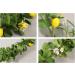Decorative Fake Lemon Garland | Hanging Rattan with Green Leaves for Outdoor Home & Garden Decoration - Buy Online on GoSupps.com