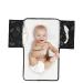 Dooky - wrap pad for on the go 60x34 cm - Romantic Leaves Black - Baby diaper pad diaper bag - easy washable - 40% polyester 30% foam 30% peva - black
