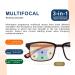 CARA 2 Pack Progressive Multifocus Reading Glasses with Blue Light Blocking - Workspace for Near Range (C2 2.00 Diopters) - Buy Online on GoSupps.com