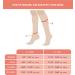 Solimo Knee High Sheer Beige Compression Socks 15-20mmHg for Men & Women - Large - 1 Pair - Buy Online on GoSupps.com