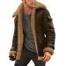 Hanxiulin fleece jacket plush jacket cuddly jacket men fleece jacket warm sweater long hood fleece jacket lined light outdoor winter coat down jacket fluff jacket brown s