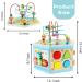 Jacootoys 7-in-1 Wooden Activity Cube - Motor Skills Development & Educational Toy for Babies & Young Girls - Buy Online on GoSupps.com