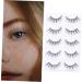 LALAFINA 5 Pairs False Eyelashes Eyelash Artificial Eyelashes Handmade Eyelashes Elf Eyelashes Glue False Lashes Wispy Eyelashes Faux Dramatic Eyelashes Artificial Fiber Cross 3d - Buy Online on GoSupps.com